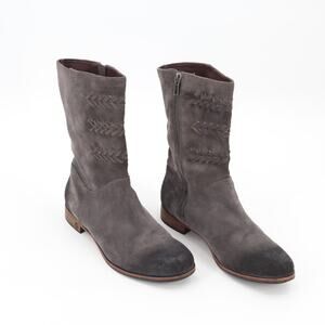 Ugg Women's Cailyn Distressed Suede Inside Zip Boots Boho Grey Sz 8.5